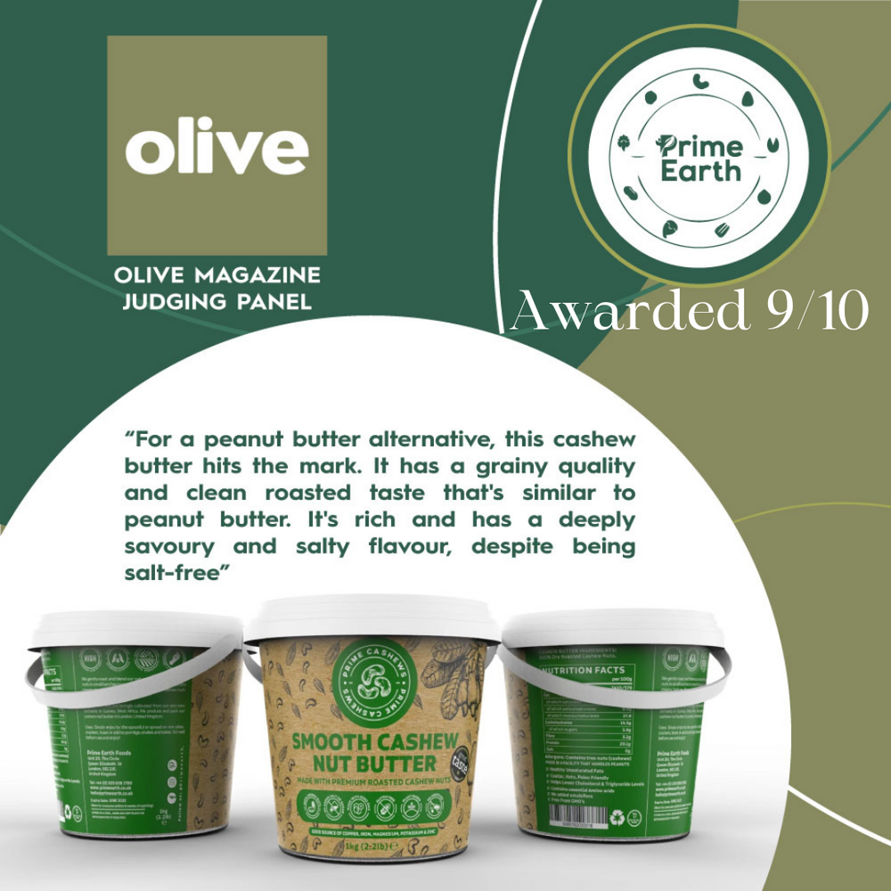Smooth Cashew Nut Butter 1kg - Prime Earth Foods 