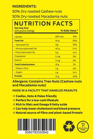 Smooth Cashew and Macadamia Nut Butter - Prime Earth Foods 