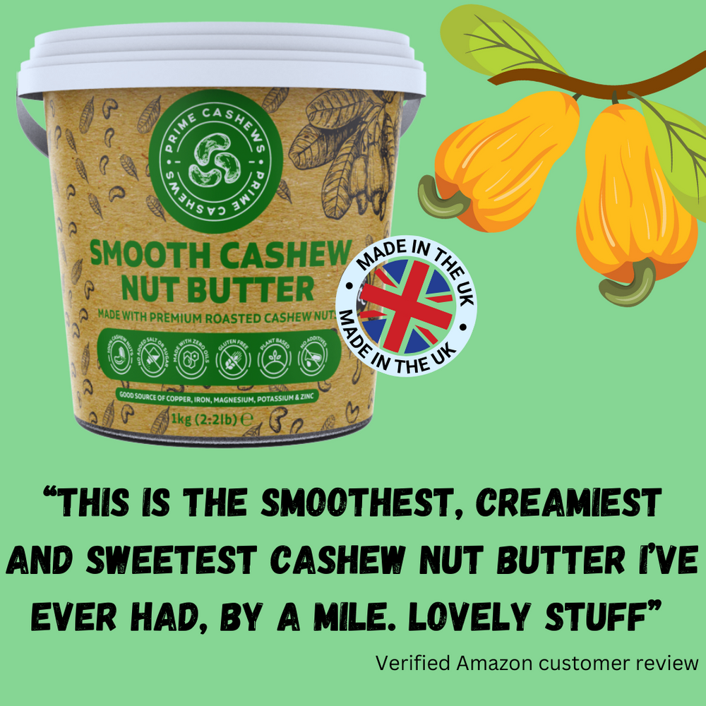 Smooth Cashew Nut Butter 1kg - Prime Earth Foods 