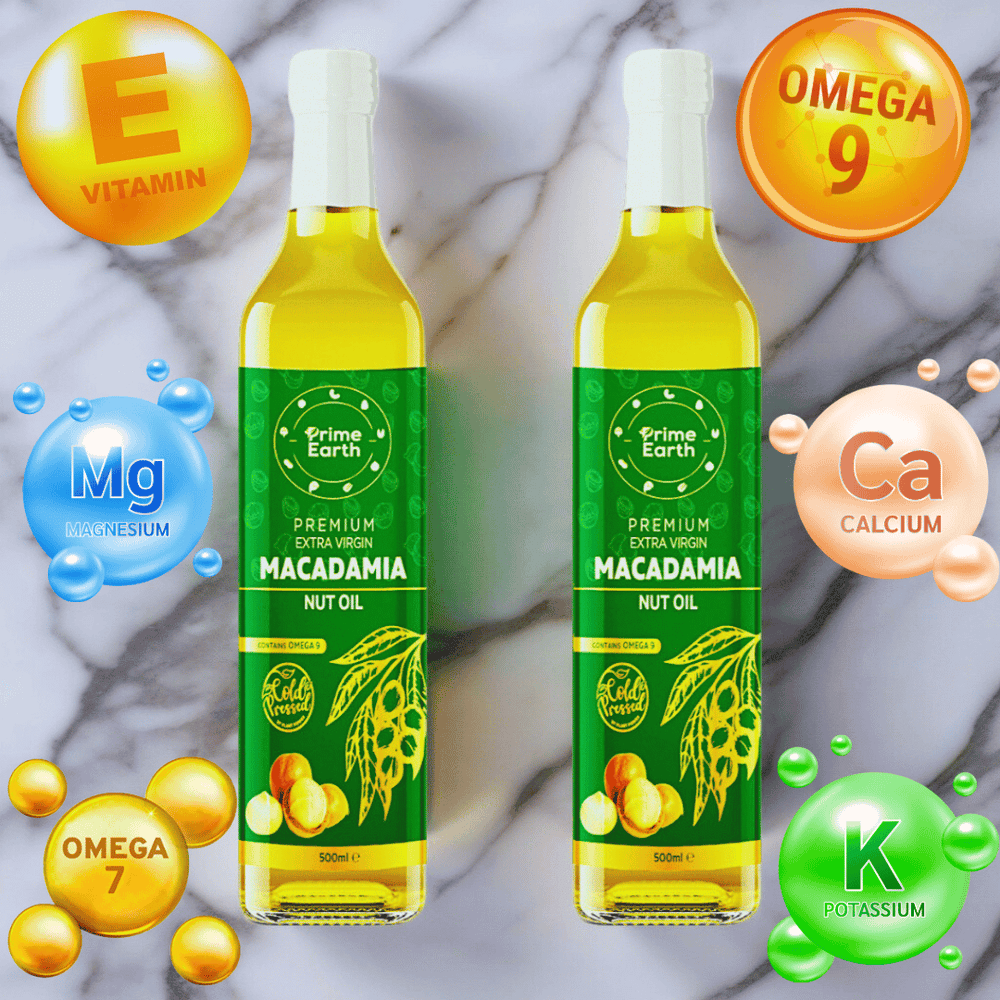 Cold Pressed Extra Virgin Macadamia Nut Oil 500ml (x2 pack)