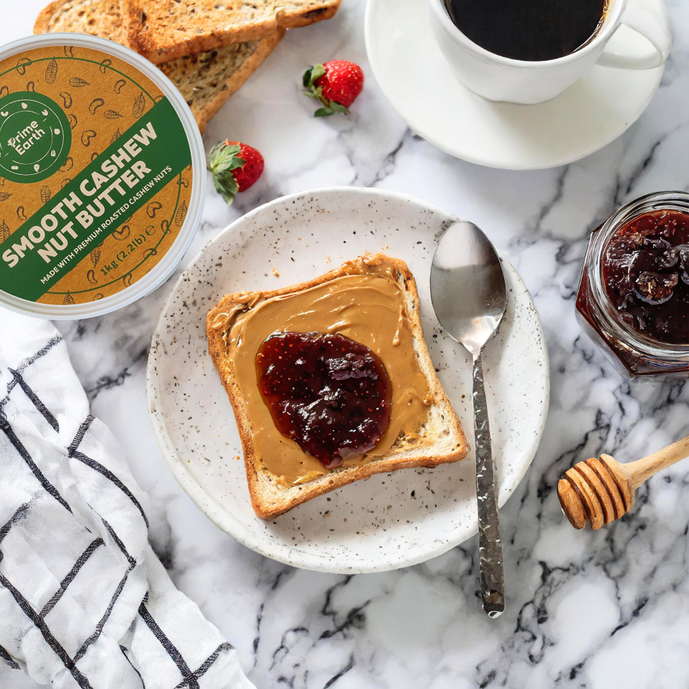 Smooth Cashew Nut Butter 1kg - Prime Earth Foods 