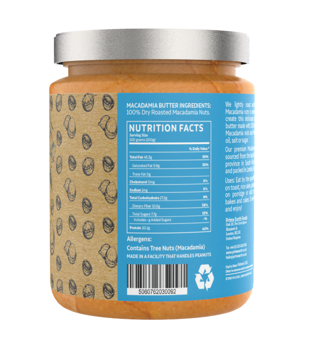 Smooth Macadamia Nut Butter 170g