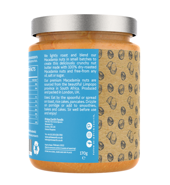 Smooth Macadamia Nut Butter 170g