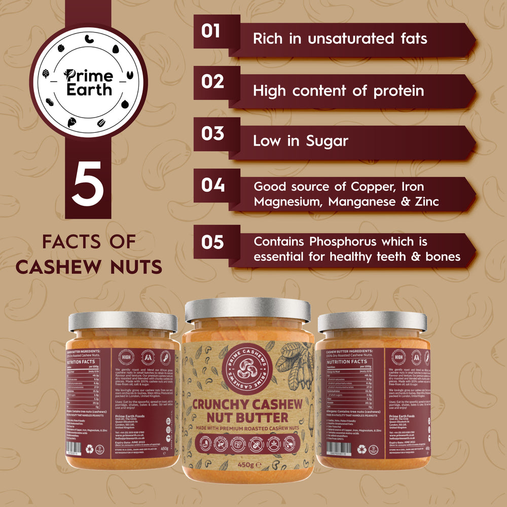 Crunchy Cashew Nut Butter 450g